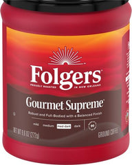 Folgers Gourmet Supreme Ground Coffee, 9.6 Ounce Canisters