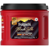 Folgers Black Silk Dark Roast Ground Coffee, 24.2 Ounces