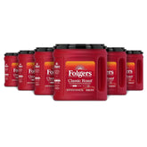 Folgers Classic Roast Ground Coffee, Medium Roast, 25.9 Oz. Canister (Pack of 6)