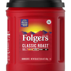 Folgers Classic Roast Medium Roast Ground Coffee, 38.4 Ounces