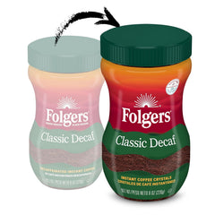 Folgers Classic Decaf Decaffeinated Instant Coffee Crystals, 8 Ounces