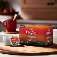 Folgers Colombian Decaf Medium Roast Coffee, 12 Keurig K-Cup Pods