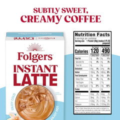 Folgers French Vanilla Flavored Instant Latte, 4.2 Ounce (Pack of 5)