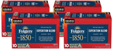 1850 by Folgers Pioneer Blend Medium Roast Coffee, 10 Keurig K-Cup Pods (Pack of 4)