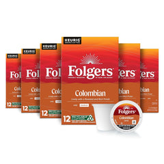 Folgers Colombian Medium Roast Coffee, 72 Keurig K-Cup Pods