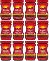 Folgers 20083 Classic Roast Instant Coffee Crystals, 3 Ounces, 100% Pure Coffee, Medium Roast, Easy-open Flip Top Lid, Portable Plastic Jar, Pack of 12