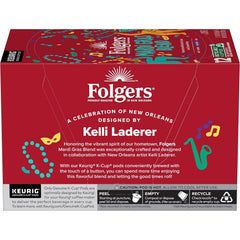 Folgers Mardi Gras Blend Medium-Dark Roast Coffee, 72 Keurig K-Cup Pods