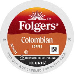 Folgers Colombian Medium Roast Coffee, 12 Keurig K-Cup Pods