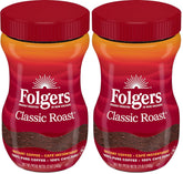 Folgers Classic Roast Instant Coffee Crystals, 12 Ounces (Pack of 2)