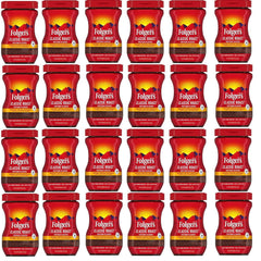 Folgers 20083 Classic Roast Instant Coffee Crystals, 3 Ounces, 100% Pure Coffee, Medium Roast, Easy-open Flip Top Lid, Portable Plastic Jar, Pack of 24