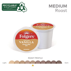 Folgers Gourmet Selections Vanilla Biscotti Coffee K-Cups,pack of three