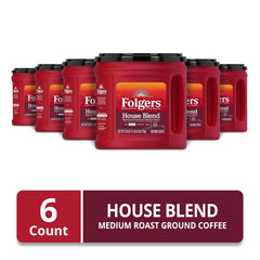 Folgers House Blend Medium Roast Ground Coffee, 25.9 Ounce (Pack of 6)