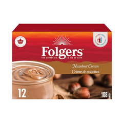 Folgers Hazelnut Cream K-Cup Coffee Pods 12 Count