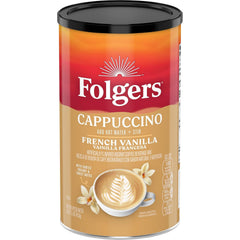 Folgers French Vanilla Flavored Cappuccino Mix, Instant Coffee Beverage, 16 Ounce (Pack of 1)