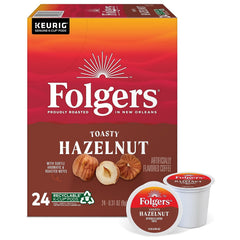 Folgers Hazelnut Cream Keurig K-Cup Portion Pack, 24 Count