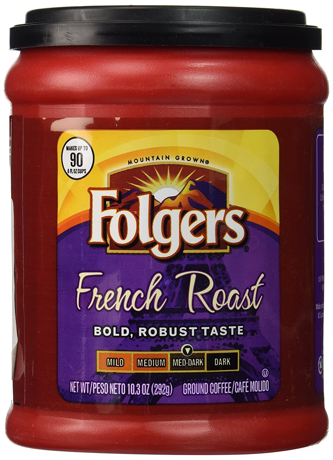 Folgers French Roast Medium Dark Coffee 10.3 oz