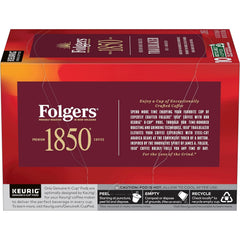 Folgers 1850 Trailblazer Medium-Dark Roast Coffee, 60 Keurig K-Cup Pods (Pack of 12)