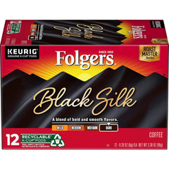 Folgers Black Silk Dark Roast Coffee, 12 Keurig K-Cup Pods (Pack of 2)