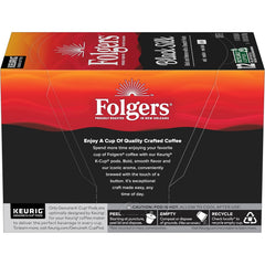 Folgers Black Silk, Dark Roast Coffee, Keurig K-Cup Pods, 12-Count Boxes (Pack of 6)