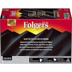 Folgers Black Silk Dark Roast Coffee, 12 Keurig K-Cup Pods (Pack of 2)