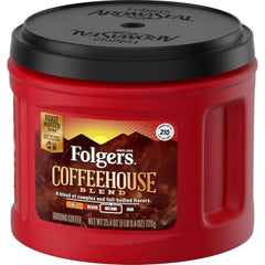 Folgers Coffeehouse Blend Medium Dark Roast Ground Coffee, 25.4 Ounces (Pack of 6)