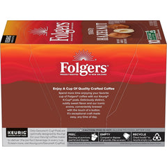 Folgers Toasty Hazelnut Artificially Flavored Coffee, Keurig K-Cup Pods, 10 Count Box