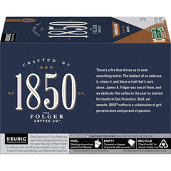1850 by Folgers Pioneer Blend Medium Roast Coffee, 10 Keurig K-Cup Pods (Pack of 2)