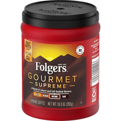 Folgers Gourmet Supreme Medium Dark Roast Ground Coffee, 10.3 Ounces