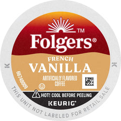 Folgers French Vanilla Flavored Coffee, 72 Keurig K-Cup Pods
