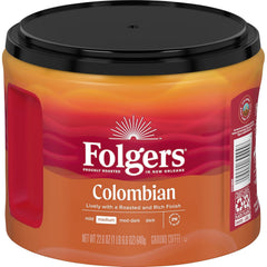 Folgers Colombian Medium Roast Coffee, 22.6 Ounces (Pack of 6)