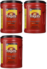 Folgers Coffee, Classic(Medium) LOeoSl Roast, 48 Ounce, 3 Pack