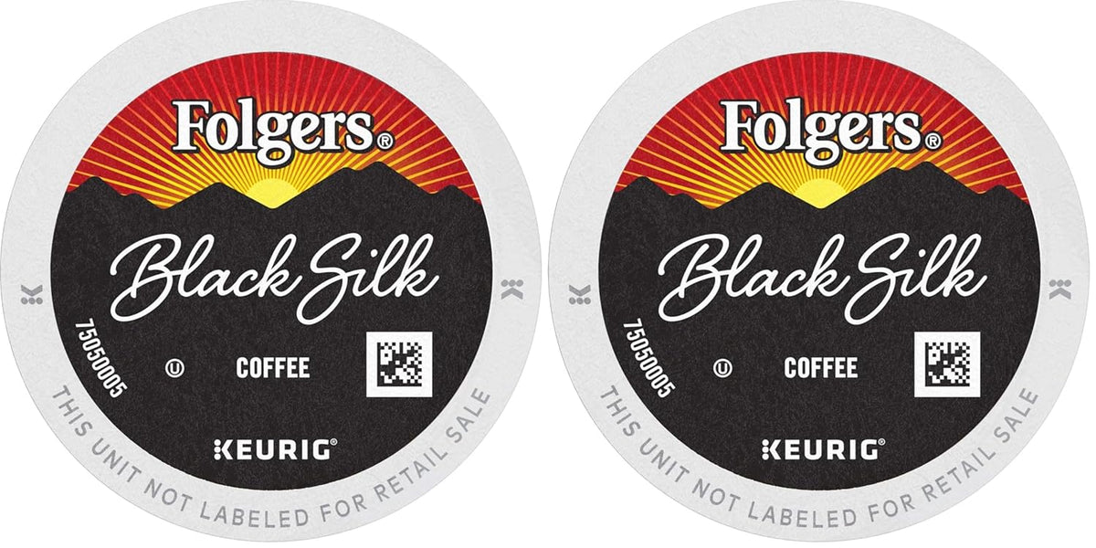 Folgers Black Silk Dark Roast Coffee, 12 Keurig K-Cup Pods (Pack of 2)