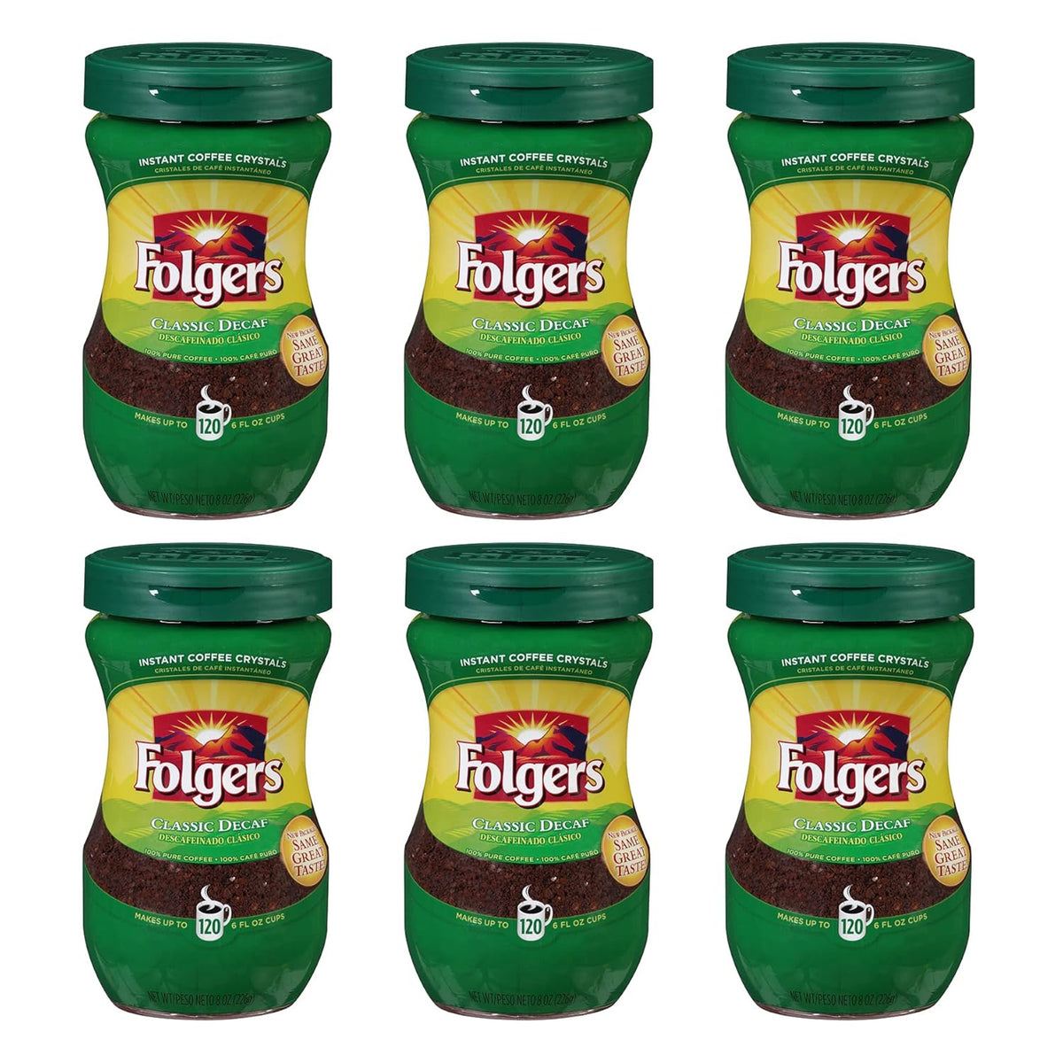 Folgers Folgers House Blend Medium Roast Ground Coffee, Decaf Instant, 10.3 Oz